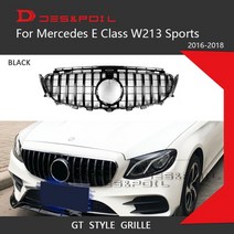 벤츠 다이아몬드그릴 세로그릴 w213 gt 그릴 다이아몬드 그릴 e63s 스타일 메르세데스 벤츠 e 클래스 c238 쿠페 세단 2016-2019 e300 e350 e200 호환, GT 블랙