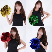 기타 (치어리더응원수술낱개1개) 응원 체육대회 운동회 파티용품 폼폼, 그린