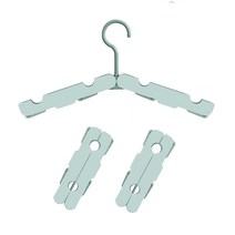 레브홈 걸어바 접이식 여행용 옷걸이 수납 출장 속옷 양말 집게, 3개, 그린