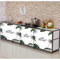 벨크로 방수 커튼 주방 수납장 가리개 인테리어 스티커 벽 장식 다양한모양, J_80cm× 70-80cm