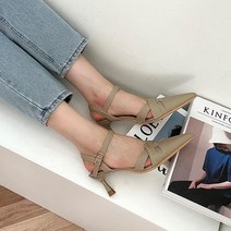 가죽 샌들 여성샌들 뮬 슬리퍼 하이힐 여성슬리퍼