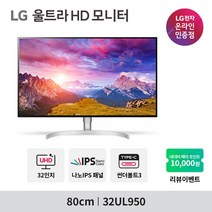 LG전자 80cm UHD 4K 썬더볼트3 C타입 모니터, 32UL950_방문수령