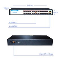 스위칭허브 POE스위치 공유기 카메라용 OPTFOCUS 이더넷 IP 아이폰 무선 AP 브리지 4 + 2 6 포트 100Mbps, 6.24POE 2RJ45 GIGA