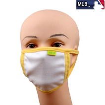 MLB 아동 면마스크 어린이 마스크 옐로우, 1개, 1매입