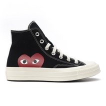 꼼데가르송 (당일) 22FW 컨버스 척테일러 1970S 블랙 하이 스니커즈 P1K112 BLACK