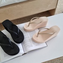 슈니슈 토리 플랫폼 웨지 쪼리 슬리퍼 (6.5cm)