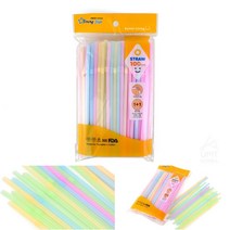개별포장스트로우 6회용빨대 자바라빨대 100P 컬러