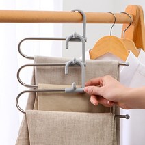 튼튼한 1단 스텐 바지걸이 치마 바지 옷걸이, 그레이 10개