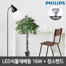 필립스 LED식물재배등 PAR38+심플 장스탠드, 화이트