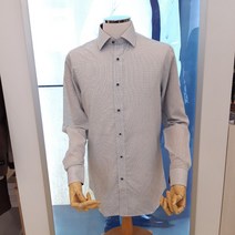 란체티 @@ 모달@@ 미니 체크 슬림 셔츠 LRF9822BL