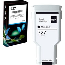 Saya 300ml 호환 HP 727 잉크 카트리지 (전체 포함) DesignJet T920 T1500 프린터 용, 한개옵션1, 04 MBK