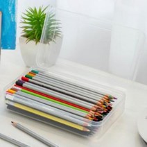 대용량 큰 투명 플라스틱 대학생 공시생 케이스 필통 수납박스, 상품선택