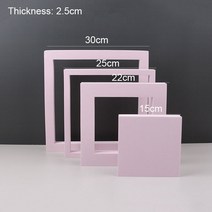 거품 큐브 세트 사진 촬영 3D 장식품 보석 포즈 배경 음식, 22 L-pink square 4 pcs_01 Set