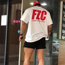 남자 머슬핏 반팔 여름 오버핏 짐웨어 근육 박스티 프린팅 라운드 Esyuse 증정