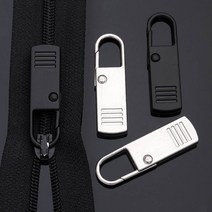 자크 손잡이 가방 지퍼 지퍼수리 DD-11554 지퍼손잡이 10P 수리 지퍼고리 옷 고리, 블랙