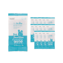 닥터비비앤 물없이 사용하는 바디 샤워 물티슈 특대형, 1개입, 15개