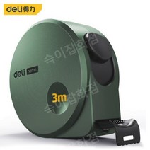 디지털 줄자 전자줄자 델리 녹색 디지털 개폐식 테이프 측정 고 탄소강 재료 눈금자, 초록, 3m