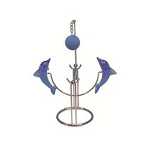 HANTAO 우영우고래 장식 소품 돌고래 키네틱아트 스탠딩 모빌 스윙스틱 진자운동, 푸른 색