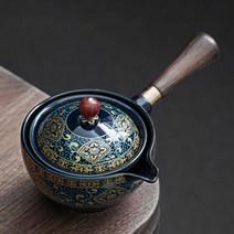 다도 다기 찻잔 세트 도자기 중국 Gongfu 차 휴대용 주전자 360 회전 메이커 및 인퓨저 가방, Teapot 01