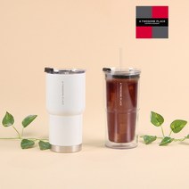 투썸 스테인레스 DT 텀블러 591ml + DT 아이스 텀블러 550ml 트윈스 세트, 화이트