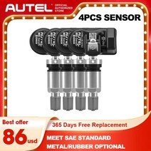 한국 타이어 교체 셀프 가성비 호환 autel mx sensor 433 315mhz 압력, 4x 2in1 알루미늄 ss, 1개