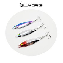 루웍스 정어리 메탈 지그 크롬 삼치메탈 부시리 농어 바다루어낚시 루어 80g 100g, #1.크롬레드