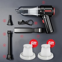차량무선청소기 자동차청소기 High 저 힘 차 진공 청소기 20W 90000PA 휴대, [01] Black