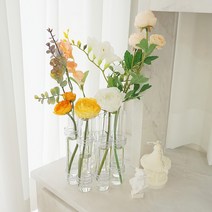 투명 실린더 화병 8P 시험관 유리 한송이 체체화병 오브제 인테리어, 실린더화병 8P (대형)