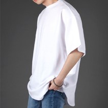 엘옴므 트랜드 오버핏 박스티 반팔 티셔츠