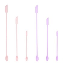 6피스 미니 실리콘 주걱 세트3가지 사이즈 양면 스크레이퍼 병 주방 화장품용 작은