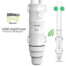 wavlink 고출력 야외 무선 액세스 포인트 wifi 리피터라우터 익스텐더 poe 고 이득 안테나 브리지 wifi 적용 범위, EU 플러그, N300 와이파이 리피터