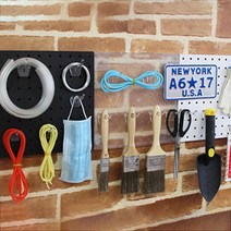 벽면 타공판 세트 타공판악세사리 플라스틱타공판 타공판넬, 투명+흡착판, 기본