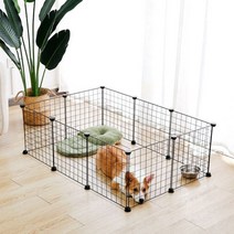 접이식 애완견 울타리 게이트 개 고양이 보안 가드 설치 간편 인클로저 개 울타리 강아지 개집 집 운동 훈련, 10 pcs, CHINA, Black without Door