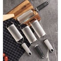 갈아 쓰는 치즈 갈판 스테인리스 그라인더 그레이터 와사비 눈꽃 고추냉이 강판 레몬제스터, 얇은형/블랙