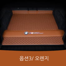 오마이드림카 BMWX5 트렁크매트 차박 카매트 보호 SUV 가죽 맞춤제작, 옵션3(바닥단품) 오렌지, BMW