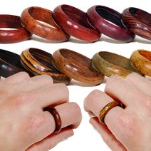 피넛스튜디오 나무반지 라운드 우드 반지 1개 1호-30호 커플링 우정링 레이어드 남녀공용