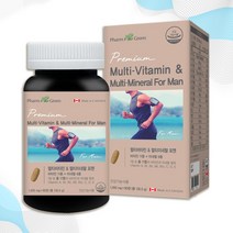 굿소일 PharmGreen 남성용 17종 멀티 비타민 미네랄 포맨 90정, 비타민11종+미네랄6종 남성 건강UP