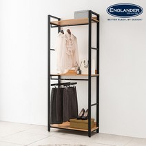 [수도권무료배송/설치서비스]잉글랜더 NEW 브루클린 드레스룸 800 행거형 2단 옷장, 오크
