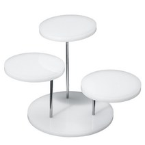 피규어 투명 아크릴 진열장 진열대 전시장 장식장 받침대 다층 아크릴 링 디스플레이 스탠드 귀걸이 보석, 06 white