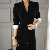 오피스룩 출퇴근정장 하객룩 블랙화이트 직장인 원피스