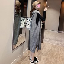 TJL 가을 겨울 여성원피스 니트원피스 롱원피스 긴팔원피스