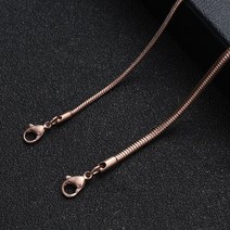 스네이크목걸이 뱀줄목걸이 18k 14k 실버 두줄 목걸이 도매 가격 2/3MM 스테인레스 스틸 도금 로즈 골드 라
