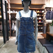 버커루 [PREMIUM 30%특가전] 고퀄 여성 오버롤 기본기장 데님 청 스커트 멜빵스커트 멜빵 청치마