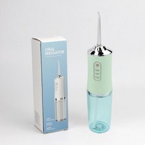 강력한 치과 워터 제트 픽 치실 입 세탁기 휴대용 구강 세척기 치아 미백 청소 건강, green
