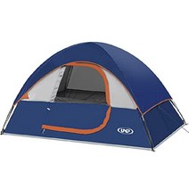 캠핑 텐트 2인 방수 방풍 텐트(레인플라이 포함) 캠핑용 휴대용 돔 설치, Deep Blue