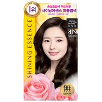 미쟝센 샤이닝 에센스 새치전용 염색제, 4N 짙은갈색, 6개