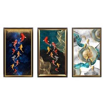 아트미니 보석십자수 3종택1 재물 출세 관운 구어도 재운 황금 비단 잉어 소원, A 디자인, 100x180cm