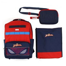 스파이더맨 레드체인지 경랑 책가방 세트 신발주머니세트 초등학생 입학 선물 가벼운 무게 다용도 방수커버 포함 백팩