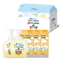 아이깨끗해 폼 핸드솝 순 보송보송 파우더향 용기 490ml x 2p + 리필 450ml x 3p 세트, 1세트