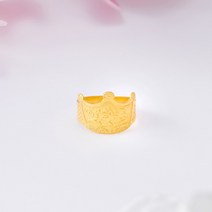 바울레토 24k 순금 1.875g 프레스 왕관 왕자 돌반지 아기반지
